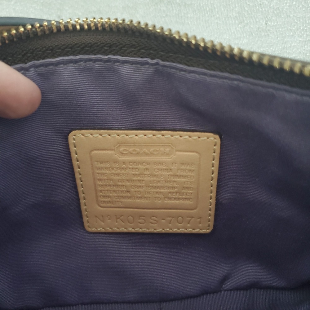 Vtg Y2k Coach Legacy Patchwork Demi Crossbody Bag 00s seude leather 
Purple - Picture 7 of 8